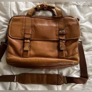 LL Bean Leather Briefcase/Messenger bag
